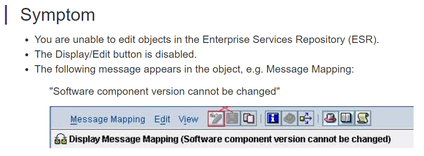 SAP EAI PI ‘software component version cannot be changed’ 오류 발생 시